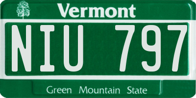 VT license plate NIU797