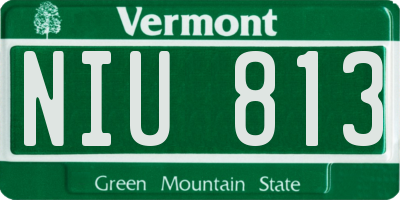 VT license plate NIU813