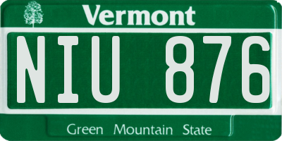 VT license plate NIU876
