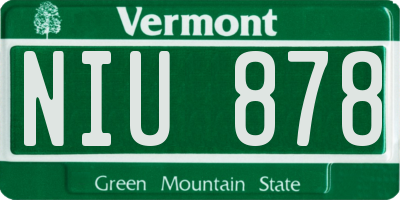 VT license plate NIU878