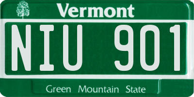 VT license plate NIU901