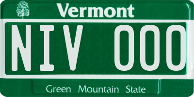 VT license plate NIV000