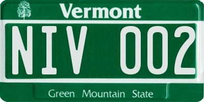 VT license plate NIV002