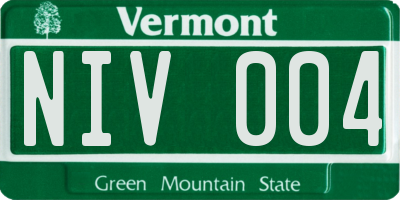 VT license plate NIV004