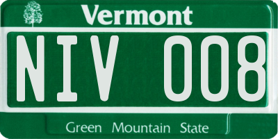 VT license plate NIV008