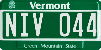 VT license plate NIV044