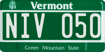 VT license plate NIV050