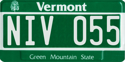 VT license plate NIV055