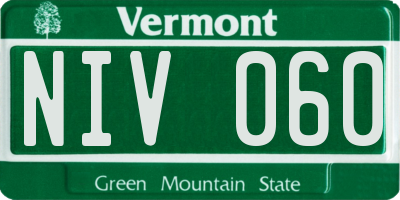VT license plate NIV060