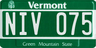 VT license plate NIV075