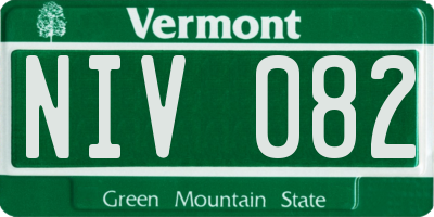VT license plate NIV082