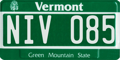 VT license plate NIV085