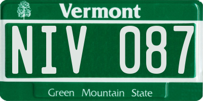 VT license plate NIV087
