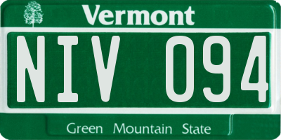 VT license plate NIV094