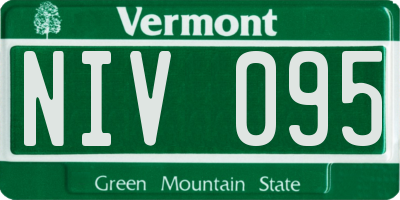 VT license plate NIV095