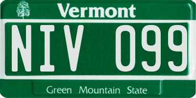VT license plate NIV099