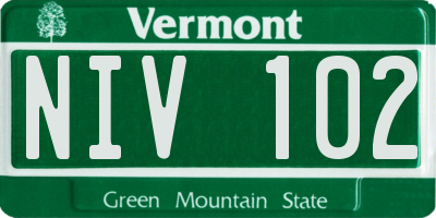 VT license plate NIV102