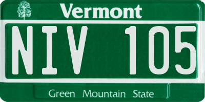 VT license plate NIV105
