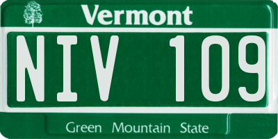 VT license plate NIV109
