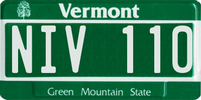 VT license plate NIV110
