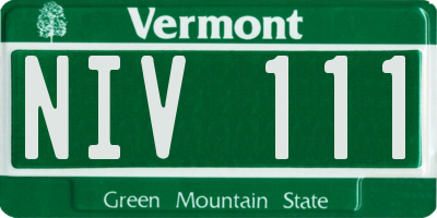 VT license plate NIV111