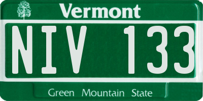 VT license plate NIV133