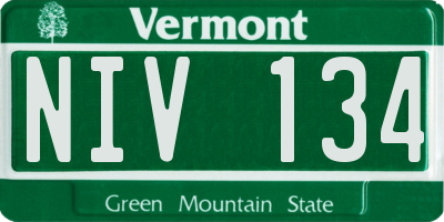 VT license plate NIV134