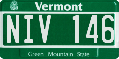VT license plate NIV146