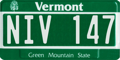 VT license plate NIV147