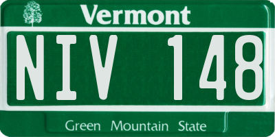 VT license plate NIV148