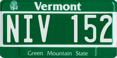 VT license plate NIV152