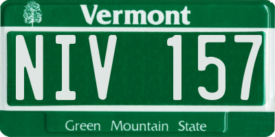 VT license plate NIV157