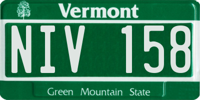VT license plate NIV158