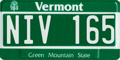 VT license plate NIV165