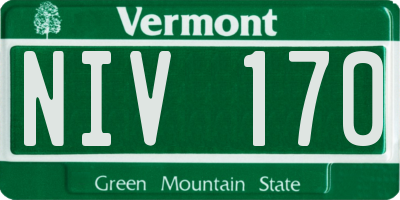 VT license plate NIV170