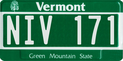 VT license plate NIV171