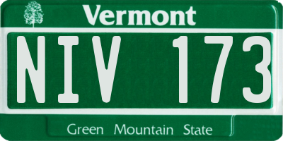 VT license plate NIV173