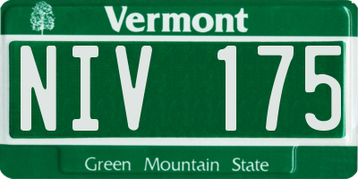 VT license plate NIV175