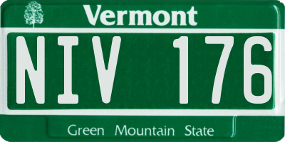 VT license plate NIV176
