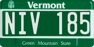 VT license plate NIV185
