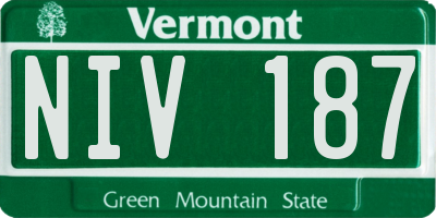 VT license plate NIV187