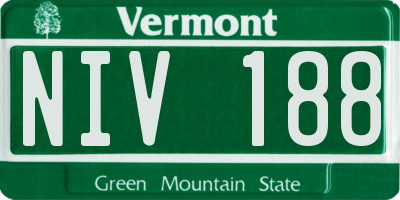 VT license plate NIV188