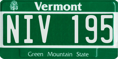 VT license plate NIV195