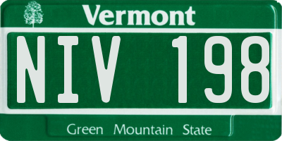 VT license plate NIV198