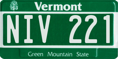 VT license plate NIV221