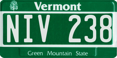 VT license plate NIV238