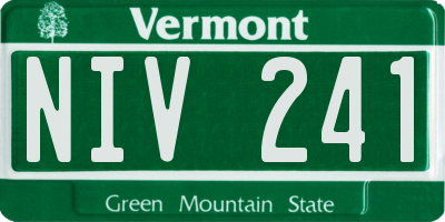 VT license plate NIV241