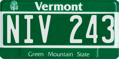 VT license plate NIV243