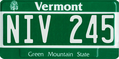 VT license plate NIV245