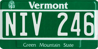 VT license plate NIV246